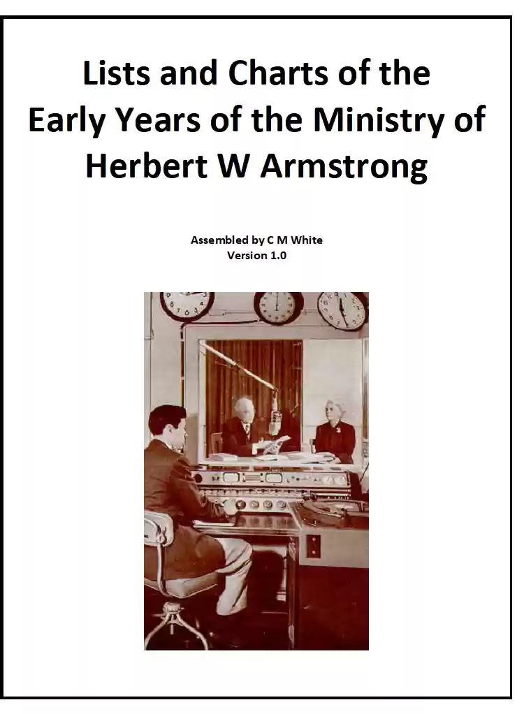 Lists & Charts on Early Years of HWA